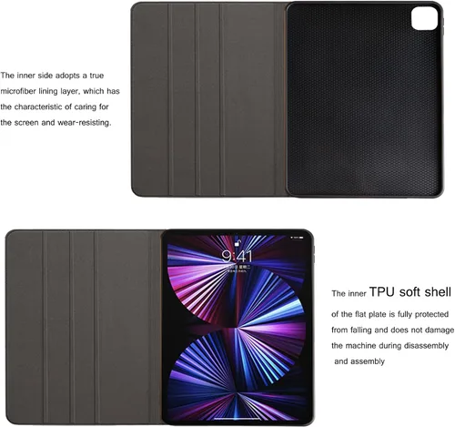 Miniatura 4 de Funda de piel auténtica para iPad Pro de 11 pulgadas de 4ª/3ª/2ª/1ª generación, carcasa protectora de piel auténtica para 2022/2021/2020/2018