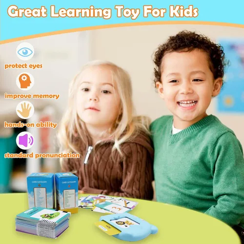 Miniatura 5 de MAYAPHILOS - Tarjetas didácticas del alfabeto con sonido para niños de 3-8 años, 510 palabras, juguete educativo interactivo Montessori, regalos