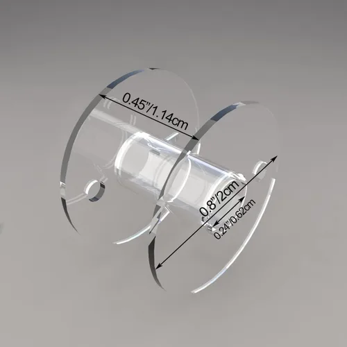 Miniatura 6 de Paquete de 50 bobinas de plástico transparente para máquina de coser, clase 15, compatibles con máquinas Brother Singer Janome Kenmore
