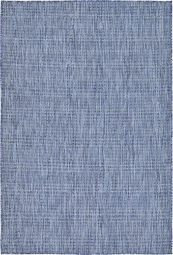 Miniatura 32 de Unique Loom Collection Alfombra de Área Plana Casual de Transición Sólida Jaspeada para Interiores/Exteriores (Pasillo 2' x 6' 1", Azul/Azul Marino)