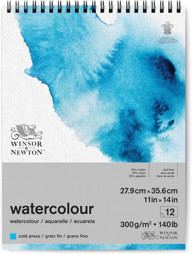 Miniatura 8 de Winsor & Newton Bloc de postales de papel clásico para acuarela, 4 x 6 pulgadas, blanco natural