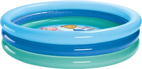 Miniatura 2 de Piscina inflable de 3 anillos – Flotadores de piscina para niños de 51 pulgadas con diseño de acuario – Piscina redonda para niños de 3 anillos