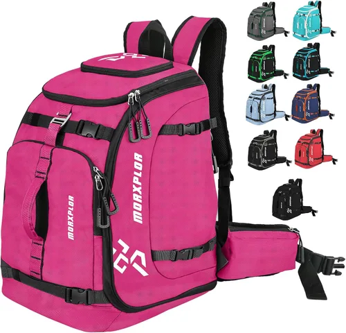 Miniatura 13 de MORXPLOR Ski Boot Bag - 65L Padded, Waterproof Ski Travel Backpack for Gear & Accessories