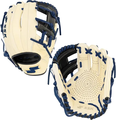 Miniatura 30 de SSK Z5 Craftsman Guante de béisbol para infield – 11.25” - 11.5” - 11.75” - 12” – Lanzamiento con mano derecha y izquierda Rojo/Verde Kelly/Blanco