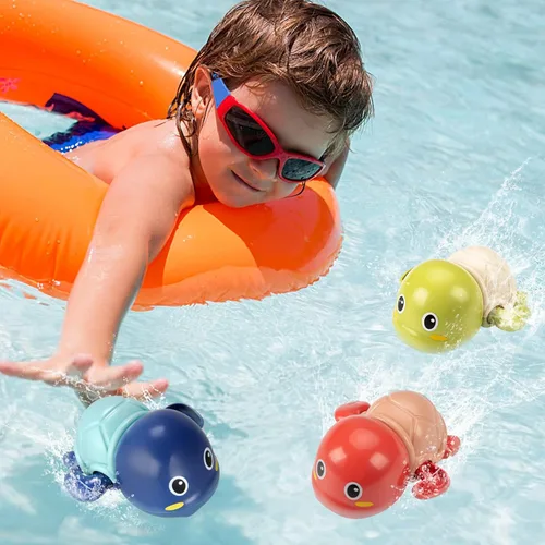Miniatura 6 de TOHIBEE Juguetes de Baño, Juego de 3 Lindas Tortugas Nadadoras de Baño para Niños Pequeños de 1 a 3 años, Nuevos Juguetes de Agua de Bañera