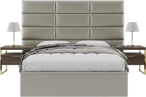 Miniatura 72 de Vänt - Paneles tapizados de cabecera para montar en la pared, diseño Isabelle, 60 x 23 pulgadas, configuración de 4 paneles individuales, Cuero