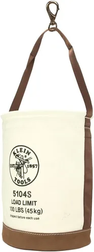 Klein Tools 5104 bolsa de trabajo con puntos de conexión, de lona con fondo de piel.
