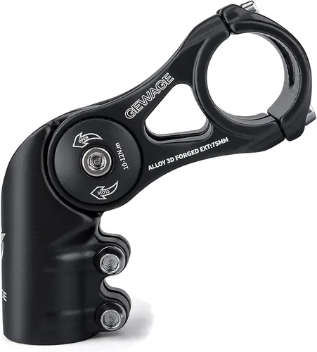 Miniatura 9 de GEWAGE Vástago de Bicicleta - Vástago de Bicicleta Ajustable de 130 Grados - Vástago de Manillar de 75mm 90mm 130mm para Manillar de 31.8(1-1/4")
