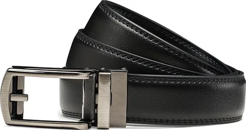 Miniatura 2 de Cinturón de cuero genuino cómodo para hombre con hebilla de un clic, apto para 27-46