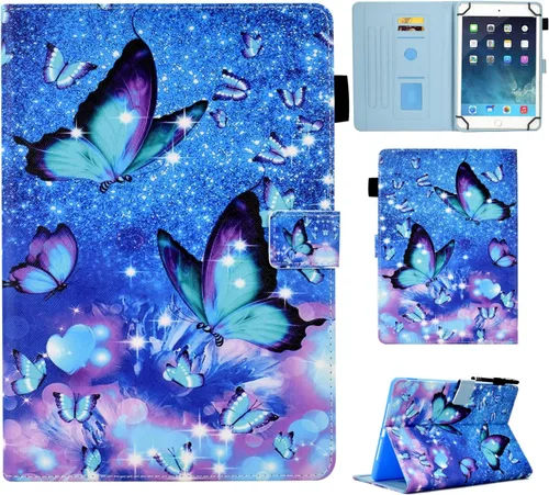Universal 10 10.1 pulgadas Android Tablet Case para iPad, Multi-Ángulo Visualización Stand Case, Premium PU cuero Folio funda protectora para iPad,