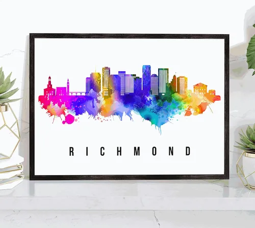Miniatura 25 de Pera Print Rochester Skyline New York Póster, pintura de paisaje urbano de Nueva York, impresión de paisaje urbano y monumentos, arte de pared