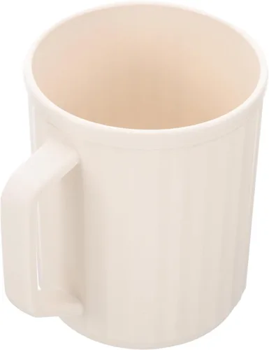 Miniatura 4 de Beavorty Tazas de baño vaso de plástico para cepillos de dientes con asa para viajes en casa, taza blanca
