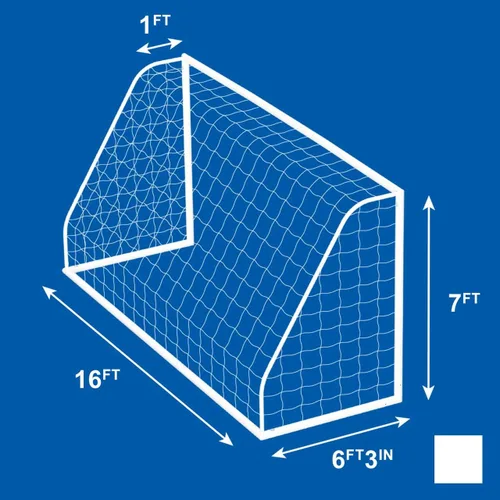 Miniatura 2 de FORZA Red de fútbol de 16 x 7 pies, redes de fútbol individuales o pares, red de portería de fútbol de repuesto para porterías de fútbol de 16 x 7