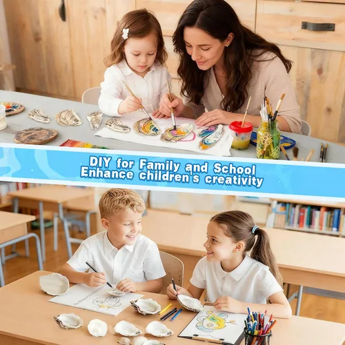 Miniatura 4 de 30 conchas de ostra para manualidades de 3 a 4 pulgadas, conchas naturales de ostras para manualidades, para decoupage, pintura, relleno de jarrón