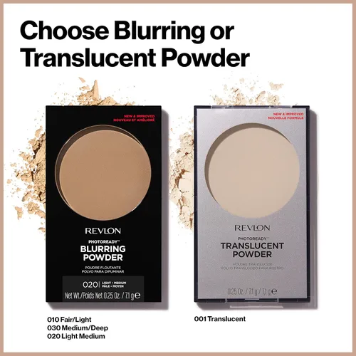 Miniatura 7 de Revlon PhotoReady Polvo Facial Difuminador, Maquillaje de Cobertura Media-Completa de Larga Duración con Acabado Impecable, Sin Brillo y Sin Aceite