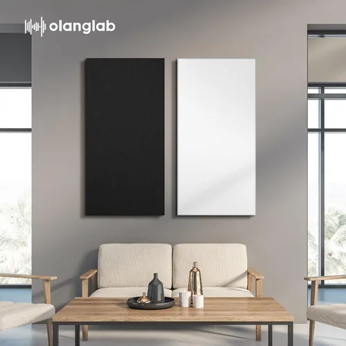 Miniatura 9 de Olanglab Paneles Acústicos Absorbentes de Sonido para Pared, Paquete de 2, Paneles de Amortiguación de Sonido de Fibra de Vidrio de 2'' 24''x48