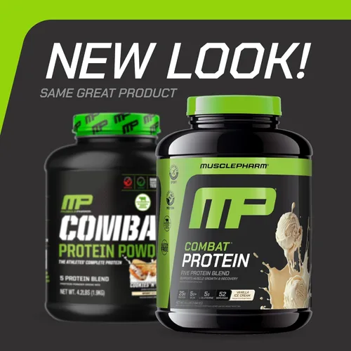 Miniatura 2 de MusclePharm Combat Protein Powder, sabor a vainilla, alimenta los músculos para entrenamientos productivos, 5 fuentes de proteínas incluyendo