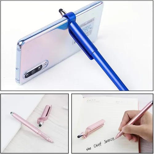 Miniatura 4 de SITAKE - 12 lápices ópticos, multifuncionales, 3 en 1, soporte para teléfono + lápiz capacitivo + bolígrafo, soporte para teléfono móvil, bolígrafos