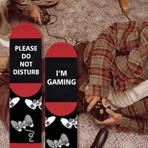 Miniatura 4 de Calcetines de juego Do Not Disturb - Calcetines divertidos para hombres, mujeres, adolescentes y niños, calcetines de algodón de vestir, regalo