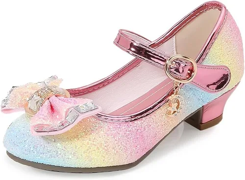 Miniatura 11 de Cadidi Dinos Zapatos de vestir para niñas con tacón de fiesta de boda Mary Jane Princess Flower Shoes (bebé/niño pequeño/niño grande)