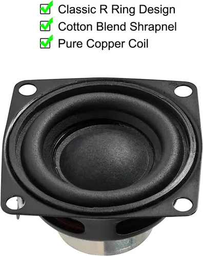 Miniatura 4 de ACEIRMC 4 unidades de 2 pulgadas, 4 Ohm, 10 W, altavoz de audio estéreo de rango completo, woofer, para Arduino (4 unidades)