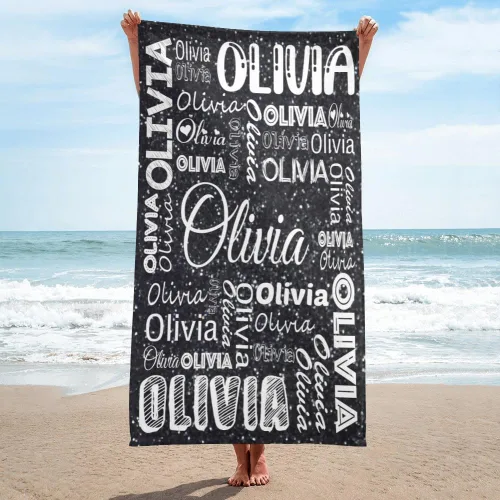Miniatura 19 de Dr.TOUGH Toallas de playa personalizadas para adultos y niños, toallas de piscina personalizadas con nombre, toallas de playa de microfibra