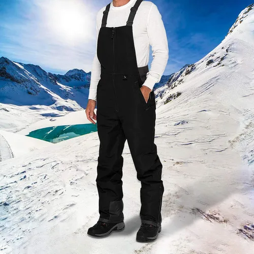 Miniatura 3 de BODOAO Pantalones de esquí para hombre, aislados, resistentes al agua, pantalones de esquí para nieve, overol de snowboard con aislamiento