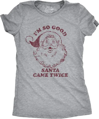 Crazy Dog - Camisetas divertidas para mujer, divertidas camisetas de humor sarcástico de Navidad para fiestas de vacaciones