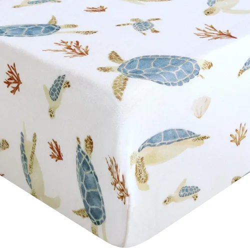 Miniatura 14 de LifeTree Sábanas de cuna unisex para bebé, sábanas bajeras de muselina para cuna, 70% viscosa de bambú y 30% algodón, se adapta a minicuna y paquete