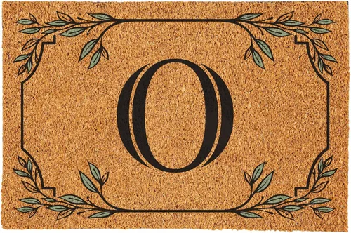 Miniatura 61 de Evergreen Flag Alfombra de puerta de fibra de coco monograma Letra B Alfombra para puerta delantera para interiores y exteriores 71x41 cm