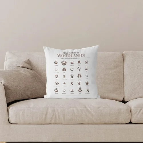 Miniatura 3 de IWXYI Fundas de almohada de bosque, fundas de almohada de pistas de animales de 18 x 18, decoración de guardería de bosques, fundas de almohada