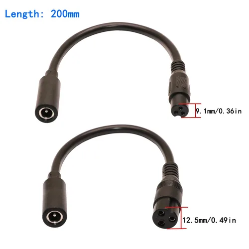 Miniatura 3 de Cable adaptador de carga universal de 42 V 2 A, 4 enchufes de repuesto para batería de litio de 36 V, paquete DC 5.5 x 2.1 con conector XLR macho
