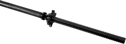 Miniatura 2 de CAP Barbell Barra roscada sólida estándar de 57" con collares de bloqueo de estrella, 1 pulgada