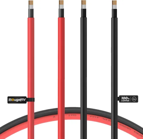Miniatura 11 de BougeRV Cable de extensión solar de 20 pies 10AWG con conector hembra y macho con par adicional de conectores, kit de herramienta adaptadora