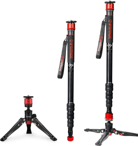 Miniatura 11 de IFOOTAGE Cobra 3 Strike A150S - Soporte monopie para cámara con pedal, monopie de elevación de un toque con liberación rápida para fotografiar