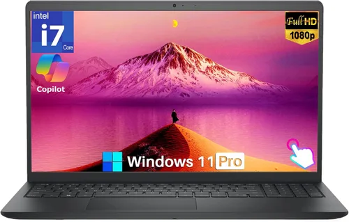 Dell 15 2026 DC15250 Portátil con pantalla táctil, Intel 10-Core i7-1355U, pantalla antirreflejos FHD de 15.6 pulgadas, 32 GB de RAM, SSD de 2 TB,