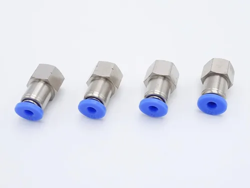Miniatura 30 de Accesorio de conexión de empuje 5/32" Tubo OD x 10-32 UNF rosca macho, Conectores neumáticos de aire y agua de empuje rápido rectos para macho