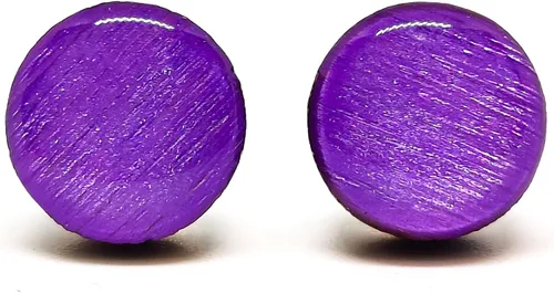 Miniatura 26 de Juego de Aretes de Tuercas, Brillo, 10 mm, Tuercas Redondas para Mujeres, Niñas y Hombres, Hecho a Mano, Postes de Acero Inoxidable para Orejas