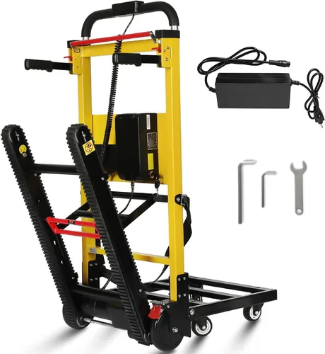 Miniatura 8 de Plataforma Eléctrica para Escaleras, Plataforma de Escalera Motorizada de Carga Pesada con 6 Ruedas Motorizadas para Logística de Muebles