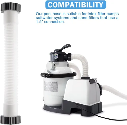 Miniatura 4 de 11535 Manguera de bomba de filtro de arena para piscina, manguera de interconexión intex de 16 pulgadas para bombas de filtro de arena, manguera