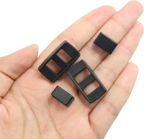 Miniatura 5 de MEETOOT 4PCS correa de cámara ajustar hebilla con soporte de plástico para correas de cámara Accesorios de equipaje, Negro