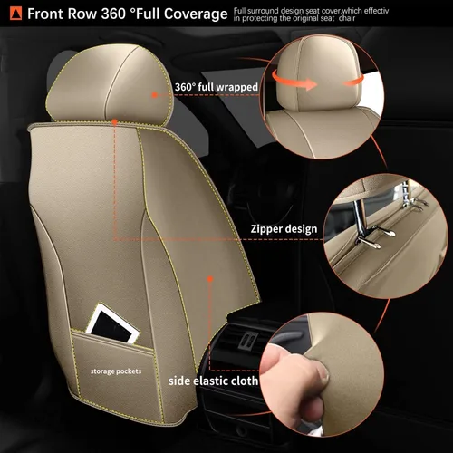 Miniatura 3 de DISUTOGO Fundas de Asiento Compatibles con Ford Maverick 2022 2023 2024 2025: Juego Completo de Fundas de Asiento para Coche 5 Asientos de Seda