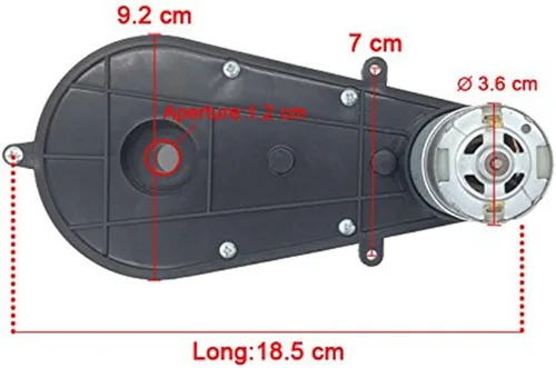 Miniatura 2 de Caja de cambios 550 15000RPM 12V Motor eléctrico Caja de engranajes para niños, motocicletas RS550 Drive Engine Match Juguetes para niños
