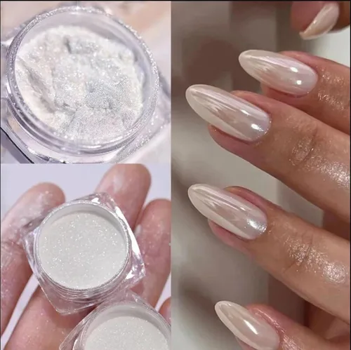 Miniatura 5 de 1 caja de uñas láser con purpurina de pavo real, polvo láser, polvo para uñas, pigmento cromado, oro rosa, plata, mezcla de uñas, lentejuelas