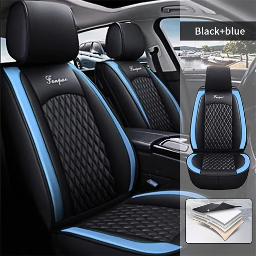 Miniatura 2 de [Entrega en Estados Unidos para Hyundai Santa Cruz - Juego completo de fundas de asiento de coche de cuero impermeable para asiento delantero