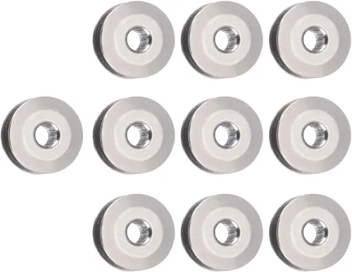 Miniatura 5 de Queenbox Bobinas de aluminio industriales de 0.827 in para máquinas de coser Singer Brother, 10 Uds