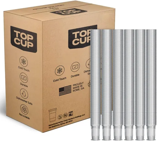 Miniatura 23 de Top Cup by Ball – 9 onzas, 50 unidades, vasos de fiesta de aluminio reutilizables Retención en frío, reciclable, fabricado en Estados Unidos
