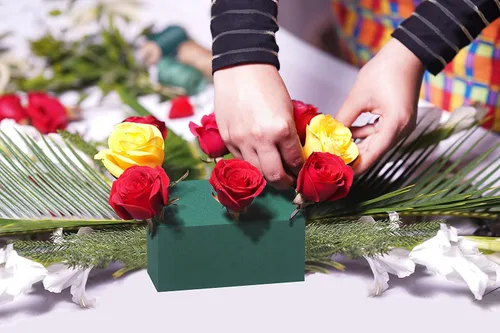 Miniatura 6 de FLOFARE Paquete de 6, bloques de espuma floral secos y húmedos para flores frescas y artificiales, cada uno