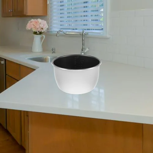 Miniatura 3 de SHOWERORO Revestimiento antiadherente para olla arrocera de 9.44 x 9.44 x 5.31 pulgadas, repuesto de olla interior de aluminio para olla a presión