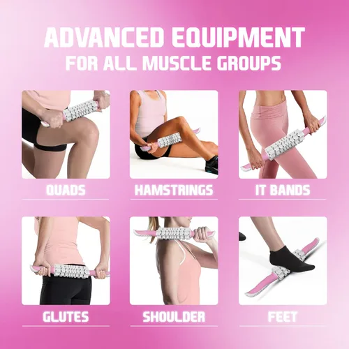 Miniatura 3 de Yes4All, Rodillo muscular premium con rodillo de espuma de 24 pulgadas para todos, rodillo de masaje avanzado para aliviar el dolor muscular